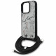Case Karl Lagerfeld Crossbody Grained Pattern &amp; Logo for iPhone 16 Pro gray