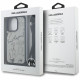 Case Karl Lagerfeld Crossbody Grained Pattern &amp; Logo for iPhone 16 Pro gray