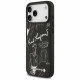 Karl Lagerfeld Grained Pattern &amp; Logo MagSafe Case for iPhone 17 Pro Max Black