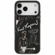 Karl Lagerfeld Grained Pattern &amp; Logo MagSafe Case for iPhone 17 Pro Max Black