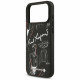 Karl Lagerfeld Grained Pattern &amp; Logo MagSafe Case for iPhone 17 Pro Max Black