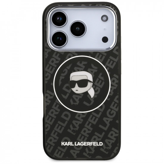 Case Karl Lagerfeld IML Karl Head Logo MagSafe for iPhone 17 Pro Max black