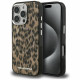 Case Karl Lagerfeld IML Leopard Pattern MagSafe for iPhone 16 Pro Max brown
