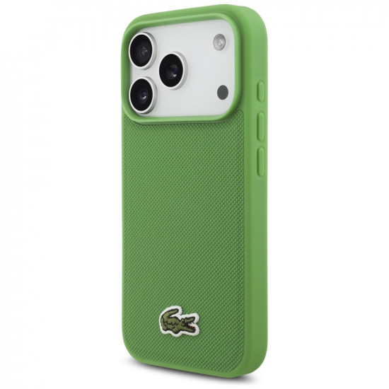 Lacoste Iconic Petit Pique Woven Logo MagSafe Case for iPhone 17 Pro Green Lacoste Iconic Petit Pique Woven Logo MagSafe Case for iPhone 17 Pro Green