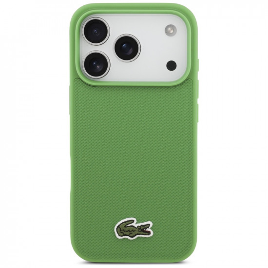 Lacoste Iconic Petit Pique Woven Logo MagSafe Case for iPhone 17 Pro Green Lacoste Iconic Petit Pique Woven Logo MagSafe Case for iPhone 17 Pro Green