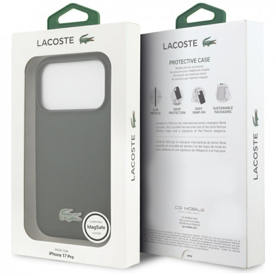 Lacoste Petit Pique Lacquer Logo MagSafe case for iPhone 17 Pro sinople