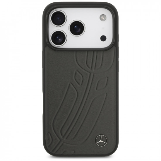 Case Mercedes Leather Large Laurel Leave MagSafe for iPhone 17 Pro anthracite Case Mercedes Leather Large Laurel Leave MagSafe for iPhone 17 Pro anthracite