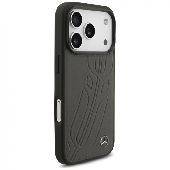 Case Mercedes Leather Large Laurel Leave MagSafe for iPhone 17 Pro anthracite Case Mercedes Leather Large Laurel Leave MagSafe for iPhone 17 Pro anthracite