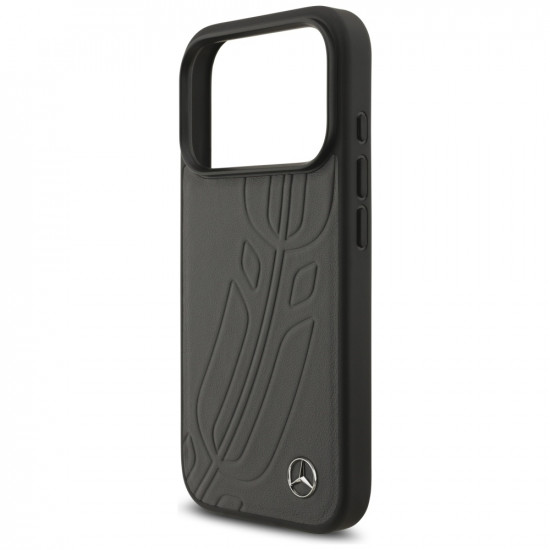 Case Mercedes Leather Large Laurel Leave MagSafe for iPhone 17 Pro anthracite Case Mercedes Leather Large Laurel Leave MagSafe for iPhone 17 Pro anthracite