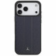 Case Mercedes Leather Laurel Leaves Stripes MagSafe for iPhone 17 Pro Max blue