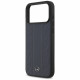 Case Mercedes Leather Laurel Leaves Stripes MagSafe for iPhone 17 Pro Max blue