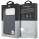 Case Mercedes Leather Laurel Leaves Stripes MagSafe for iPhone 17 Pro Max blue