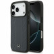 Case Mercedes Leather Laurel Leaves Stripes MagSafe for iPhone 17 Pro blue