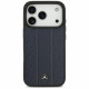 Case Mercedes Leather Laurel Leaves Stripes MagSafe for iPhone 17 Pro blue