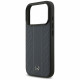 Case Mercedes Leather Laurel Leaves Stripes MagSafe for iPhone 17 Pro blue