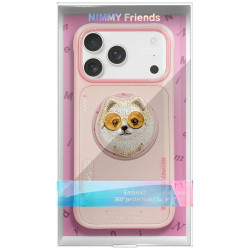 Case Nimmy Glasses Cool Dog MagSafe for iPhone 17 Pro Max pink