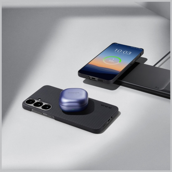 Case PITAKA Ultra-Slim MagSafe for Samsung Galaxy S25 black gray