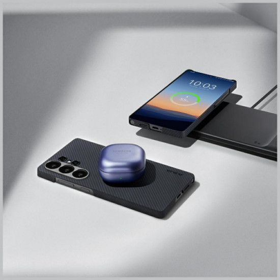 Case PITAKA Ultra-Slim MagSafe for Samsung Galaxy S25 Ultra black gray