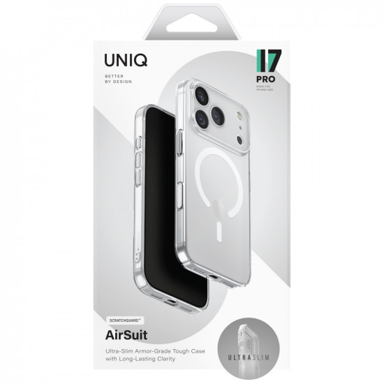 UNIQ Airsuit Case for iPhone 17 Pro Magclick Charging Transparent UNIQ Airsuit Case for iPhone 17 Pro Magclick Charging Transparent