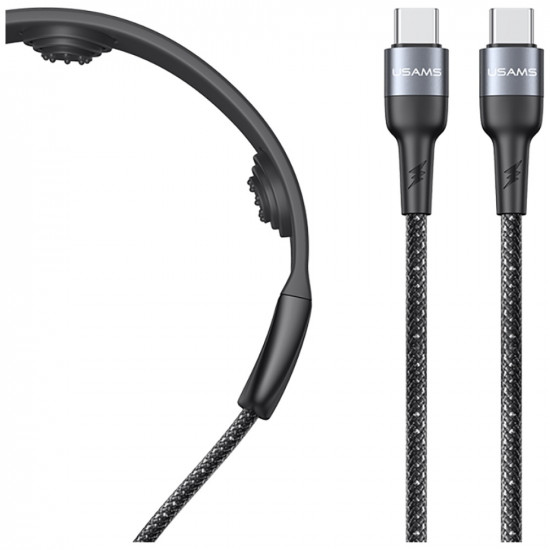 Cable USAMS SJ759 U89 100W Fast Charging with massager black