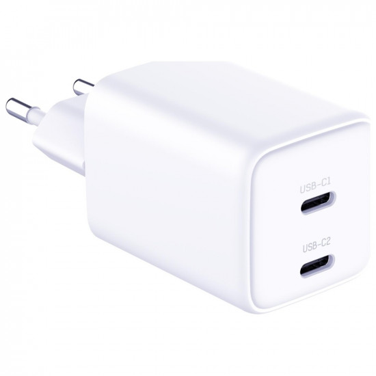 3MK Hyper Charger PD 45W GaN QC4+ PPS 2C Super-Fast Charge 2.0 Wall Charger White