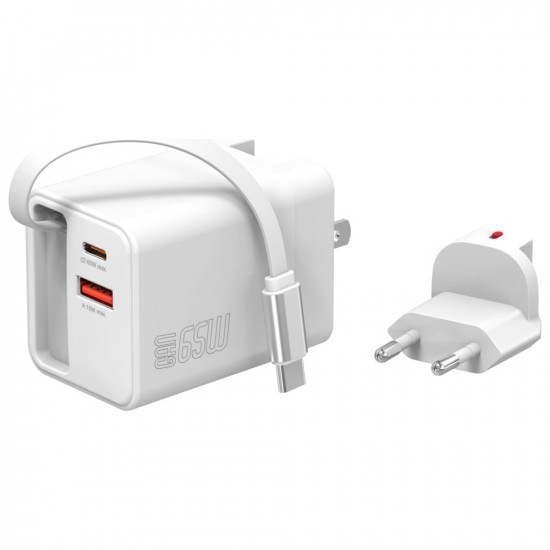 Wall Charger 4smarts Flex Jojo 65W GaN 2xUSB-C + USB-A white