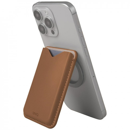 Magnetic wallet UNIQ Lyden Evo stand phone caramel