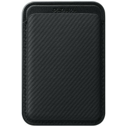 Magnetic wallet PITAKA Woven Wallet MagSafe for phone black gray