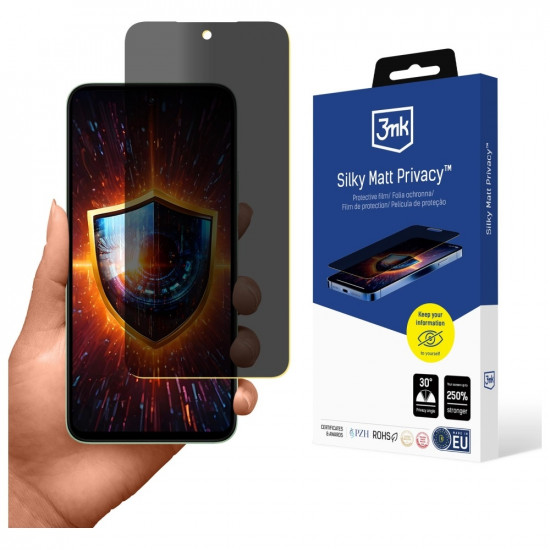 3MK HardGlass Max Privacy Tempered Glass for Xiaomi Redmi 15 4G/ 15 5G