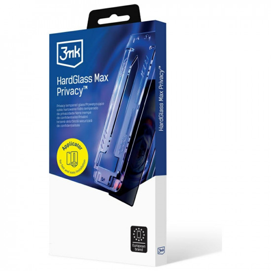 3MK HardGlass Max Privacy Tempered Glass with Applicator for Apple iPhone 15 Pro