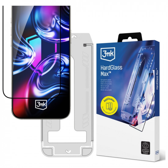 3MK HardGlass Max Tempered Glass with Applicator for Apple iPhone 13 Pro Max/14 Plus