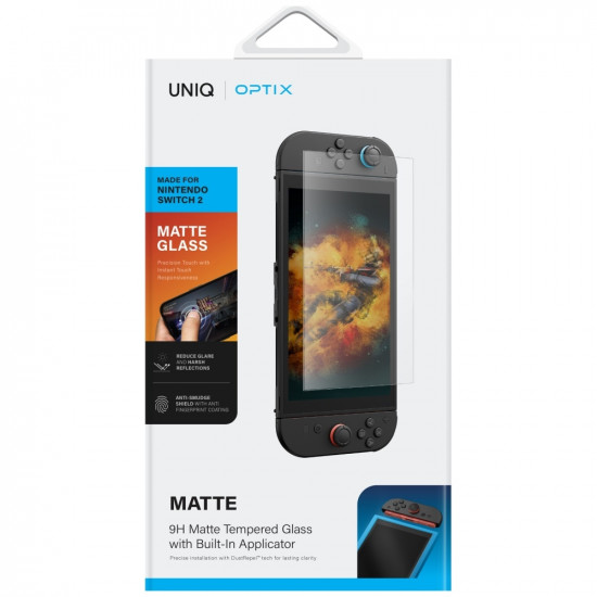 UNIQ Optix Matte tempered glass for Nintendo Switch 2 matte
