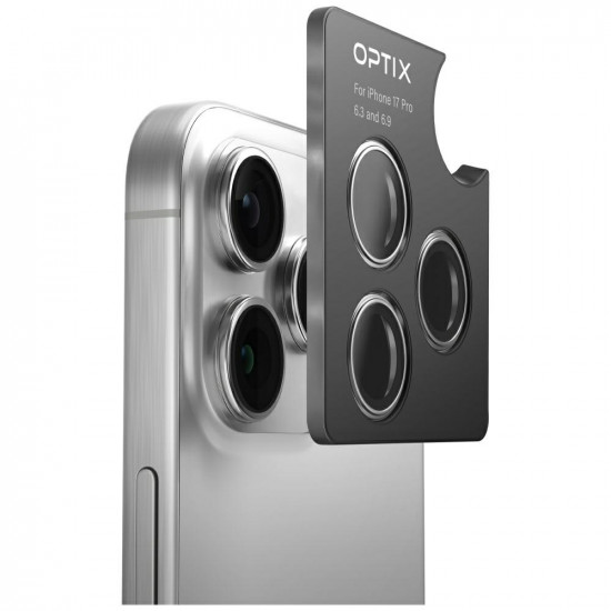 UNIQ Optix Aluminum Camera Lens Protector for iPhone 17 with Applicator, Black