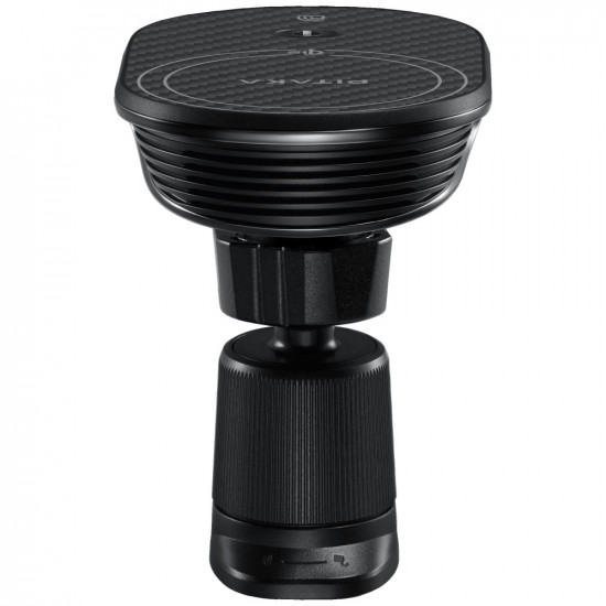 Car mount with wireless charger PITAKA MagEZ Pro 2 Qi2 15W NFC MagSafe black gray