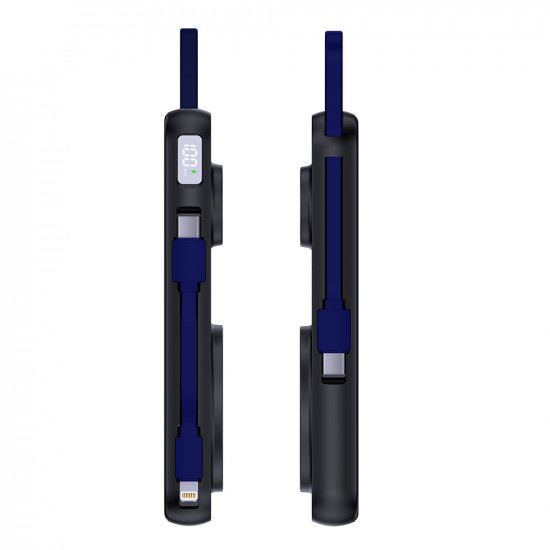3mk Power Bank PastelUp USB A/USB C/Lightning, MagSafe/Qi, 10.000mAh, 22.5W, Aluminum Black