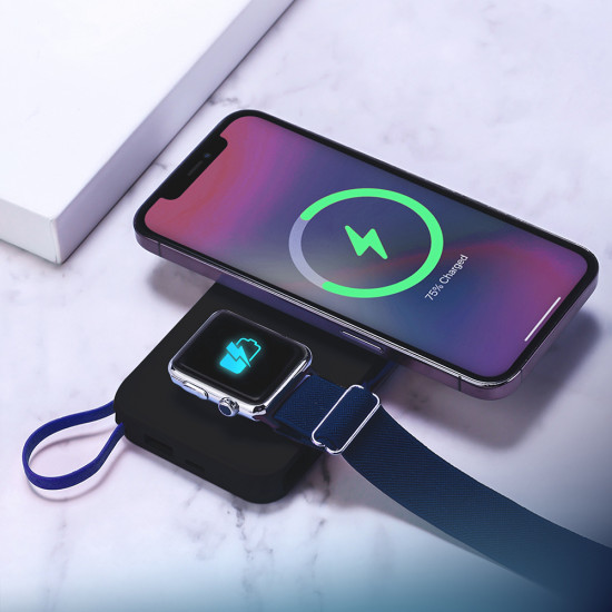 3mk Power Bank PastelUp USB A/USB C/Lightning, MagSafe/Qi, 10.000mAh, 22.5W, Aluminum Black