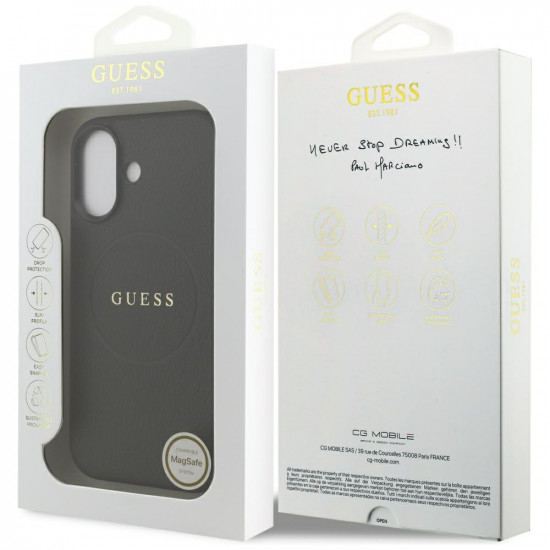 Guess Grained Gold Ring MagSafe (GUHMP17SPGHSMMK) iPhone 17 Black Guess Grained Gold Ring MagSafe (GUHMP17SPGHSMMK) iPhone 17 Black