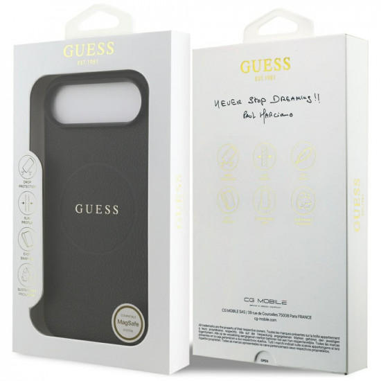 Guess Grained Gold Ring MagSafe (GUHMP17MPGHSMMK) iPhone 17 Air Black