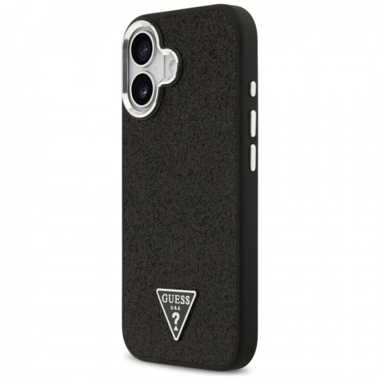 Guess Glitter Triangle Logo MagSafe (GUHMP17SPFGTSCMK) iPhone 17 Black