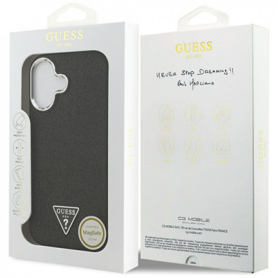 Guess Glitter Triangle Logo MagSafe (GUHMP17SPFGTSCMK) iPhone 17 Black