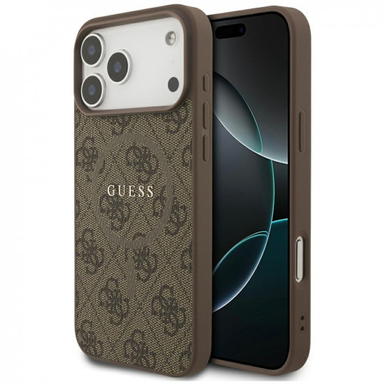 Guess 4G Ring Classic Logo MagSafe (GUHMP17LG4GFRW) iPhone 17 Pro Brown