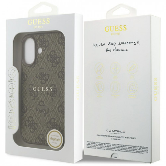 Guess 4G Ring Classic Logo MagSafe (GUHMP17SG4GFRW) iPhone 17 Brown