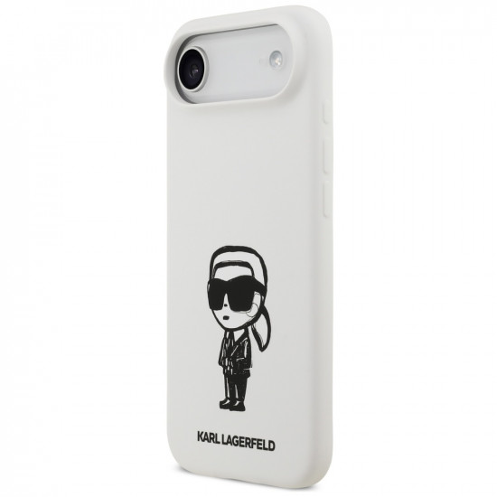 Karl Lagerfeld Silicone Sketch & Logo (KLHMP17MSKIGROH) iPhone 17 Air White Karl