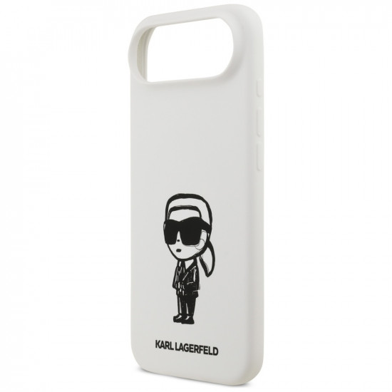 Karl Lagerfeld Silicone Sketch & Logo (KLHMP17MSKIGROH) iPhone 17 Air White Karl