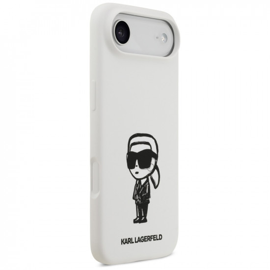 Karl Lagerfeld Silicone Sketch & Logo (KLHMP17MSKIGROH) iPhone 17 Air White Karl