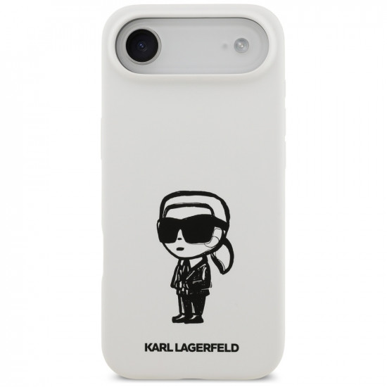 Karl Lagerfeld Silicone Sketch & Logo (KLHMP17MSKIGROH) iPhone 17 Air White Karl