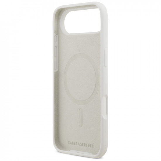 Karl Lagerfeld Silicone Sketch & Logo (KLHMP17MSKIGROH) iPhone 17 Air White Karl