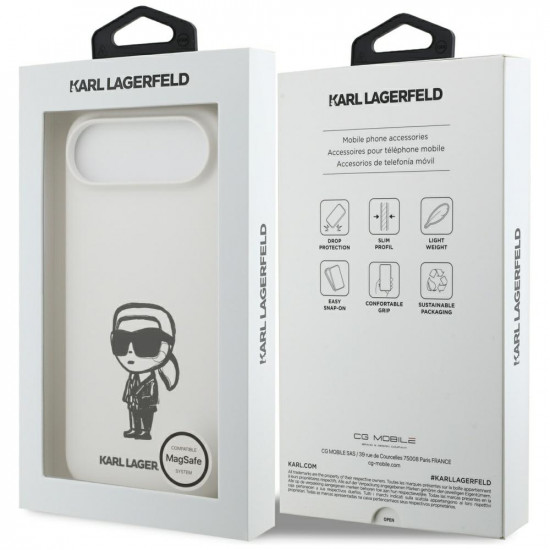 Karl Lagerfeld Silicone Sketch & Logo (KLHMP17MSKIGROH) iPhone 17 Air White Karl