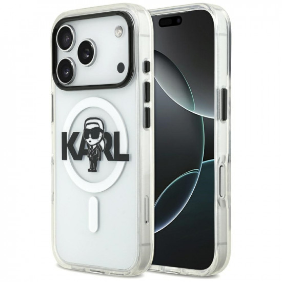 Karl Lagerfeld IML MagSafe Sketch Logo (KLHMP17LHGKIGKBT) iPhone 17 Pro Transparent Karl