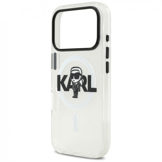 Karl Lagerfeld IML MagSafe Sketch Logo (KLHMP17LHGKIGKBT) iPhone 17 Pro Transparent Karl
